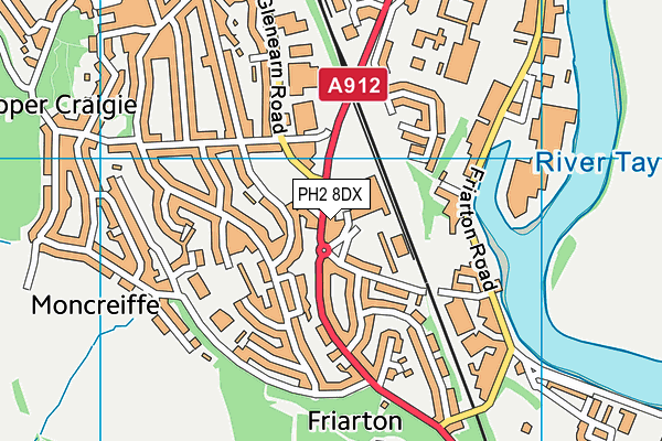 PH2 8DX map - OS VectorMap District (Ordnance Survey)