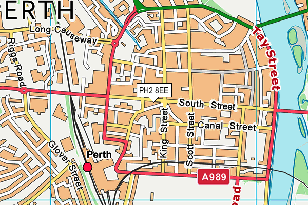 PH2 8EE map - OS VectorMap District (Ordnance Survey)