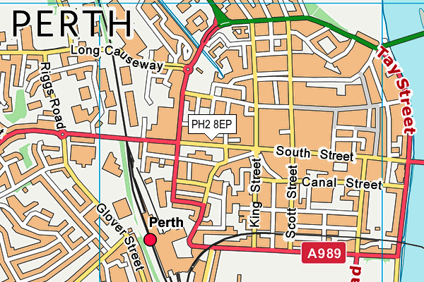PH2 8EP map - OS VectorMap District (Ordnance Survey)