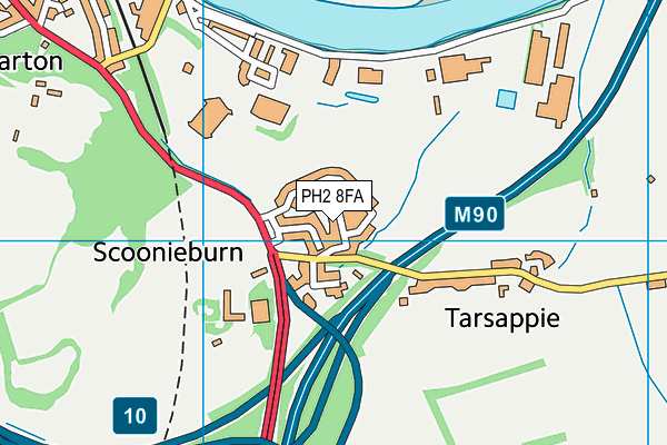 PH2 8FA map - OS VectorMap District (Ordnance Survey)