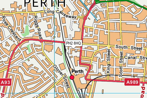 PH2 8HQ map - OS VectorMap District (Ordnance Survey)