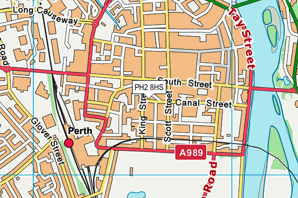 PH2 8HS map - OS VectorMap District (Ordnance Survey)