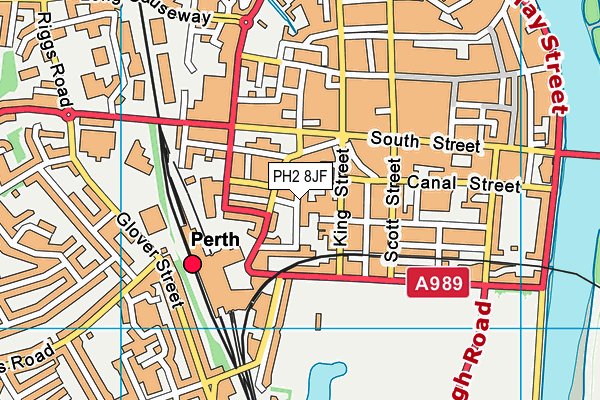 PH2 8JF map - OS VectorMap District (Ordnance Survey)