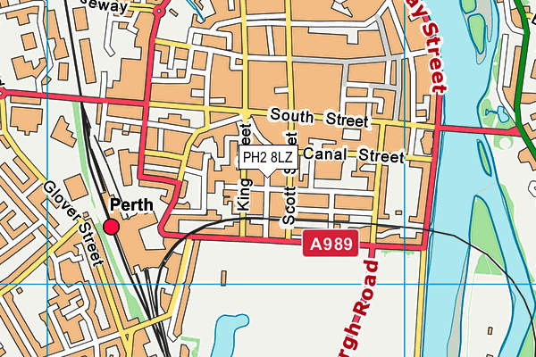 PH2 8LZ map - OS VectorMap District (Ordnance Survey)