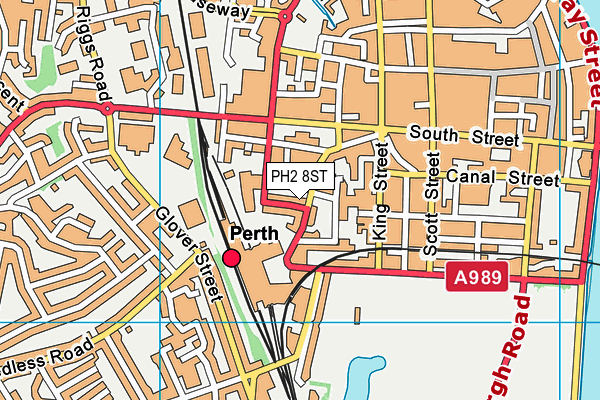 PH2 8ST map - OS VectorMap District (Ordnance Survey)