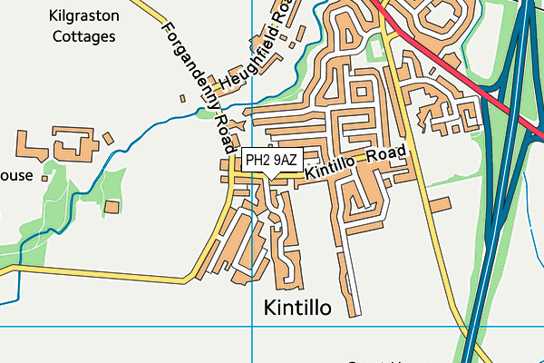 PH2 9AZ map - OS VectorMap District (Ordnance Survey)