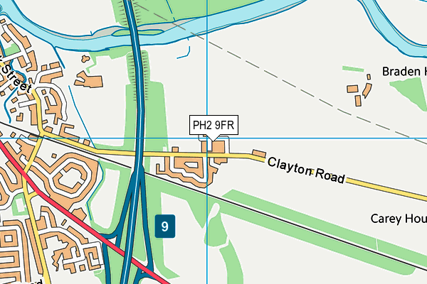 PH2 9FR map - OS VectorMap District (Ordnance Survey)