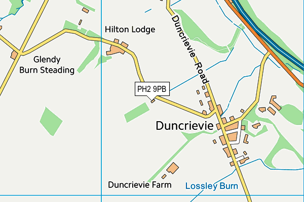 PH2 9PB map - OS VectorMap District (Ordnance Survey)