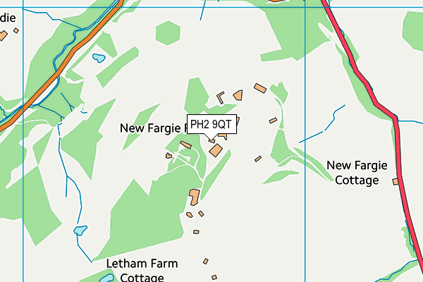 PH2 9QT map - OS VectorMap District (Ordnance Survey)