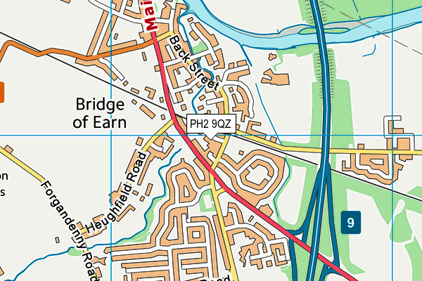 PH2 9QZ map - OS VectorMap District (Ordnance Survey)