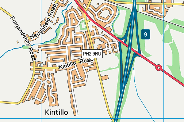 PH2 9RU map - OS VectorMap District (Ordnance Survey)
