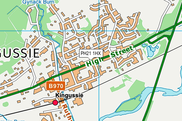 Map of KINGUSSIE 49 LIMITED at district scale