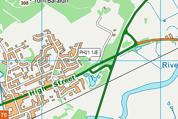 PH21 1JE map - OS VectorMap District (Ordnance Survey)