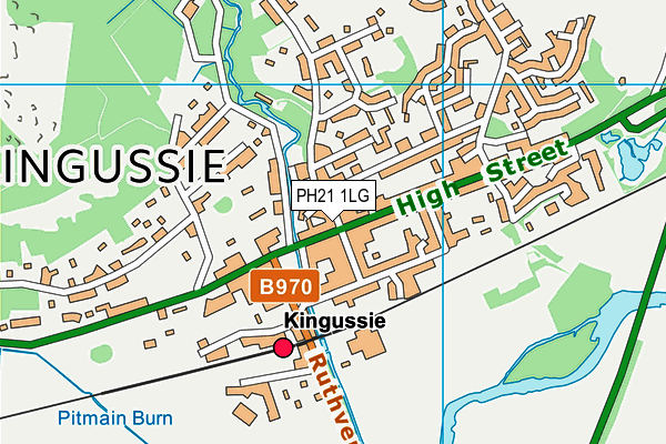 PH21 1LG map - OS VectorMap District (Ordnance Survey)