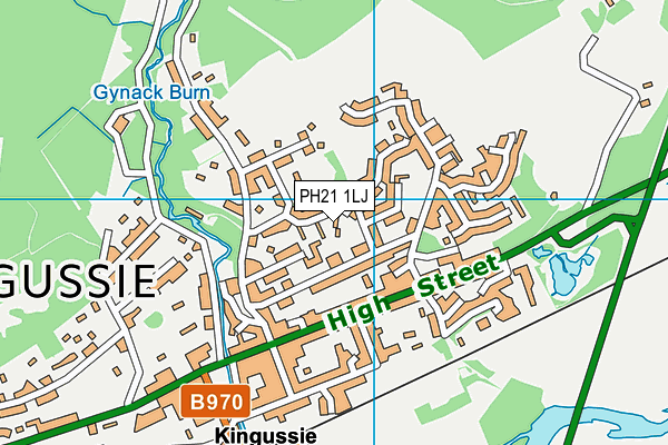 PH21 1LJ map - OS VectorMap District (Ordnance Survey)