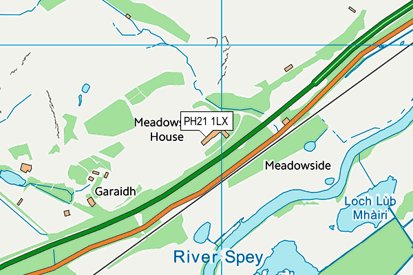 PH21 1LX map - OS VectorMap District (Ordnance Survey)