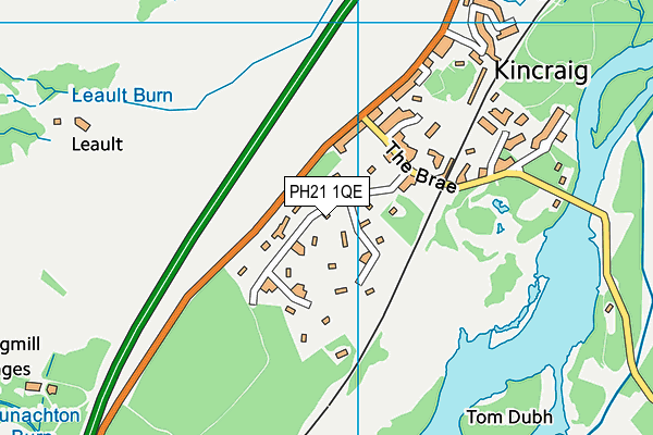 PH21 1QE map - OS VectorMap District (Ordnance Survey)