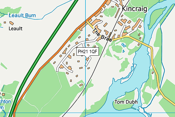PH21 1QF map - OS VectorMap District (Ordnance Survey)