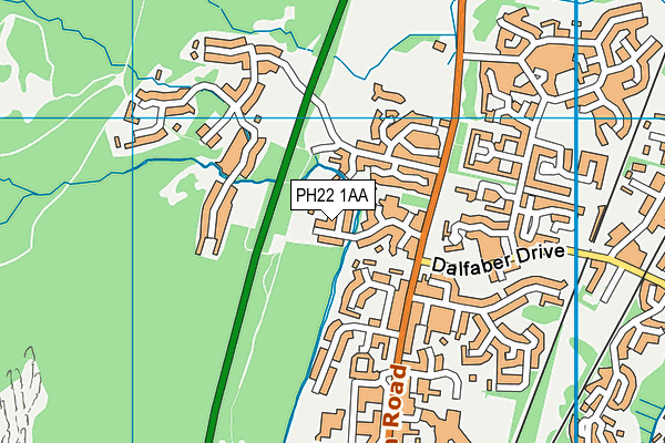 PH22 1AA map - OS VectorMap District (Ordnance Survey)