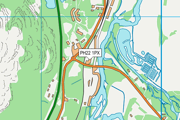 PH22 1PX map - OS VectorMap District (Ordnance Survey)