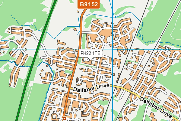 PH22 1TE map - OS VectorMap District (Ordnance Survey)