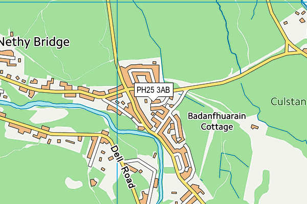 PH25 3AB map - OS VectorMap District (Ordnance Survey)
