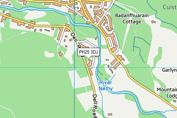 PH25 3DJ map - OS VectorMap District (Ordnance Survey)