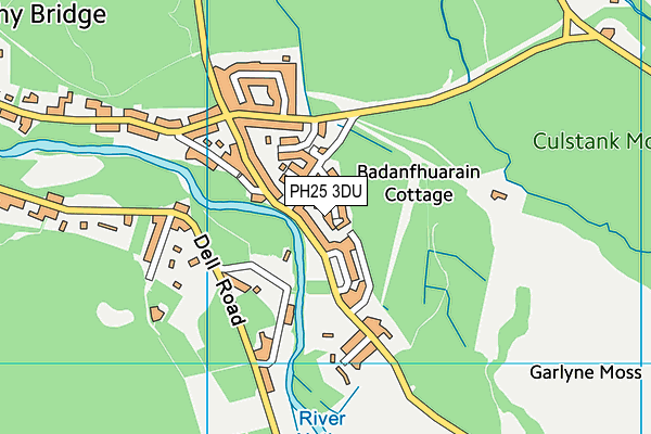 PH25 3DU map - OS VectorMap District (Ordnance Survey)