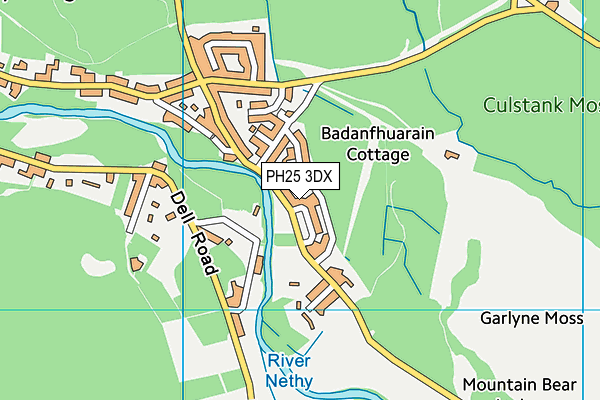 PH25 3DX map - OS VectorMap District (Ordnance Survey)