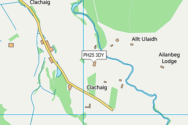 PH25 3DY map - OS VectorMap District (Ordnance Survey)