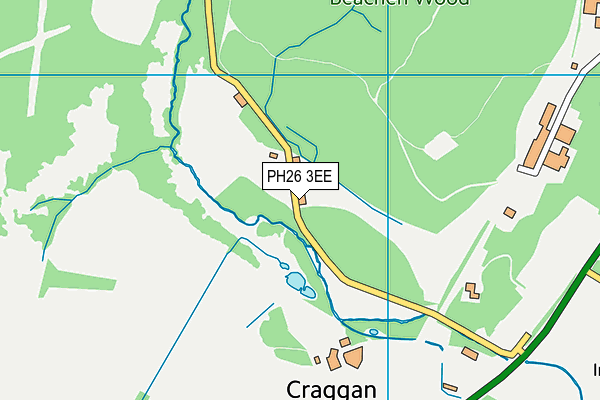 PH26 3EE map - OS VectorMap District (Ordnance Survey)