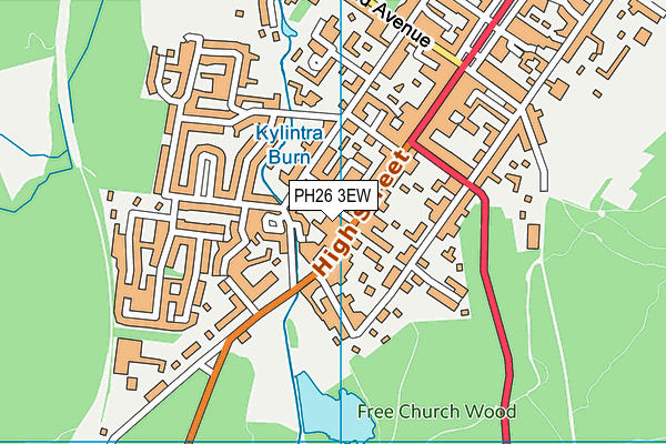 PH26 3EW map - OS VectorMap District (Ordnance Survey)