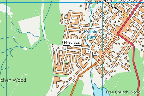 PH26 3EZ map - OS VectorMap District (Ordnance Survey)