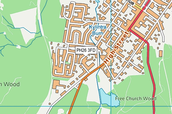 PH26 3FD map - OS VectorMap District (Ordnance Survey)