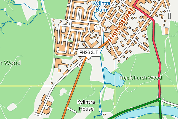 PH26 3JT map - OS VectorMap District (Ordnance Survey)