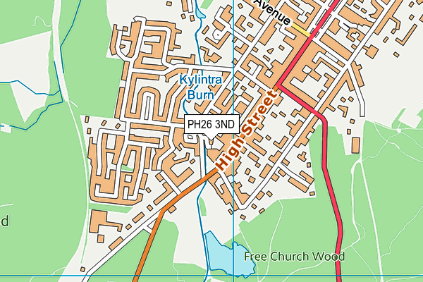 PH26 3ND map - OS VectorMap District (Ordnance Survey)