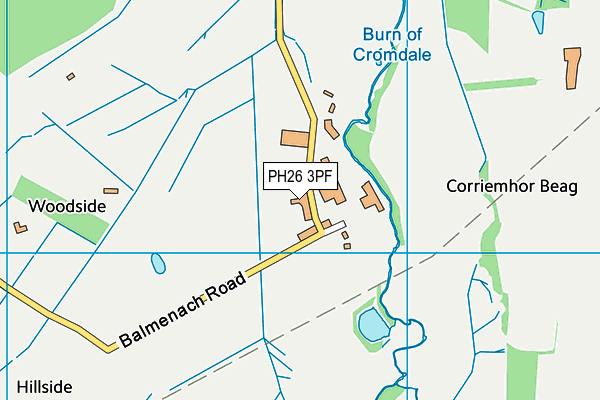 PH26 3PF map - OS VectorMap District (Ordnance Survey)