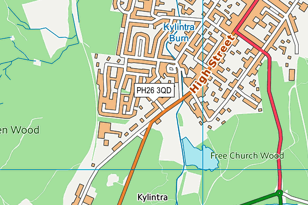 PH26 3QD map - OS VectorMap District (Ordnance Survey)