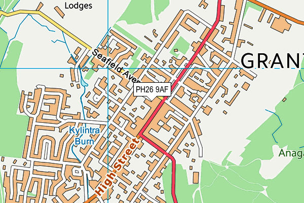 PH26 9AF map - OS VectorMap District (Ordnance Survey)