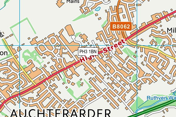 PH3 1BN map - OS VectorMap District (Ordnance Survey)