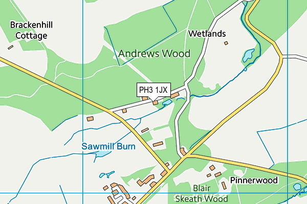 PH3 1JX map - OS VectorMap District (Ordnance Survey)