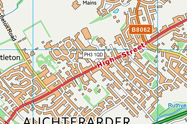 PH3 1QD map - OS VectorMap District (Ordnance Survey)