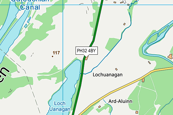 PH32 4BY map - OS VectorMap District (Ordnance Survey)