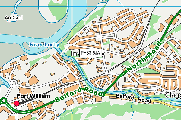 PH33 6JA map - OS VectorMap District (Ordnance Survey)