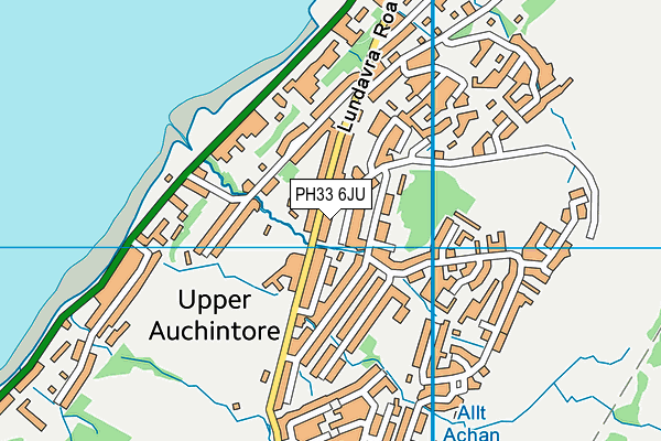 PH33 6JU map - OS VectorMap District (Ordnance Survey)