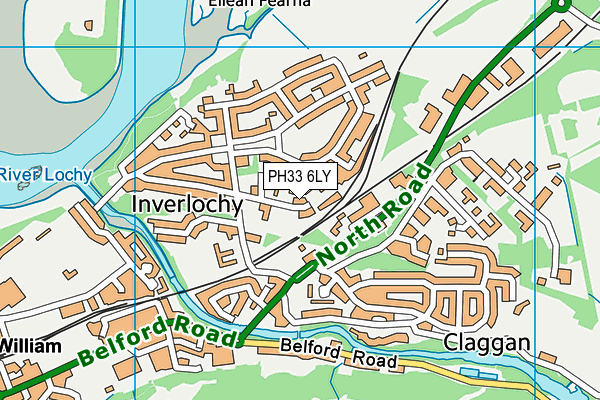 PH33 6LY map - OS VectorMap District (Ordnance Survey)
