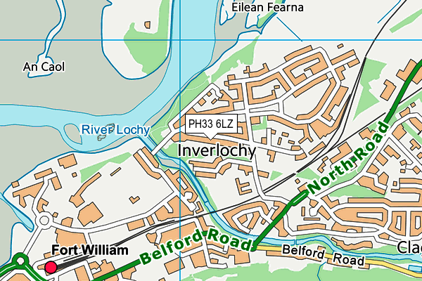 PH33 6LZ map - OS VectorMap District (Ordnance Survey)