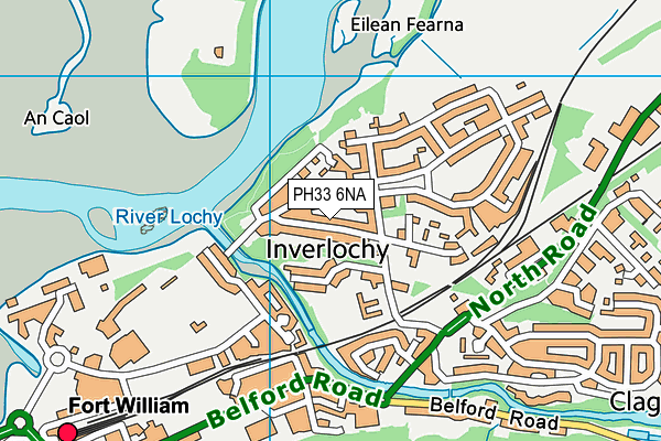 PH33 6NA map - OS VectorMap District (Ordnance Survey)