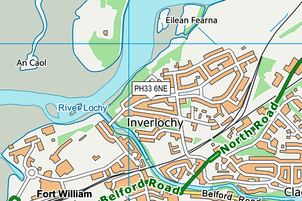 PH33 6NE map - OS VectorMap District (Ordnance Survey)