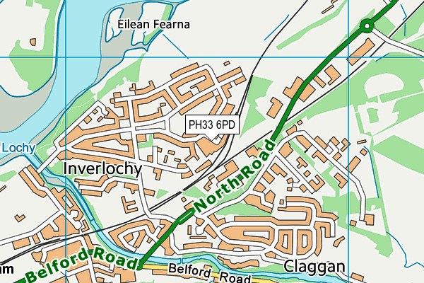 PH33 6PD map - OS VectorMap District (Ordnance Survey)